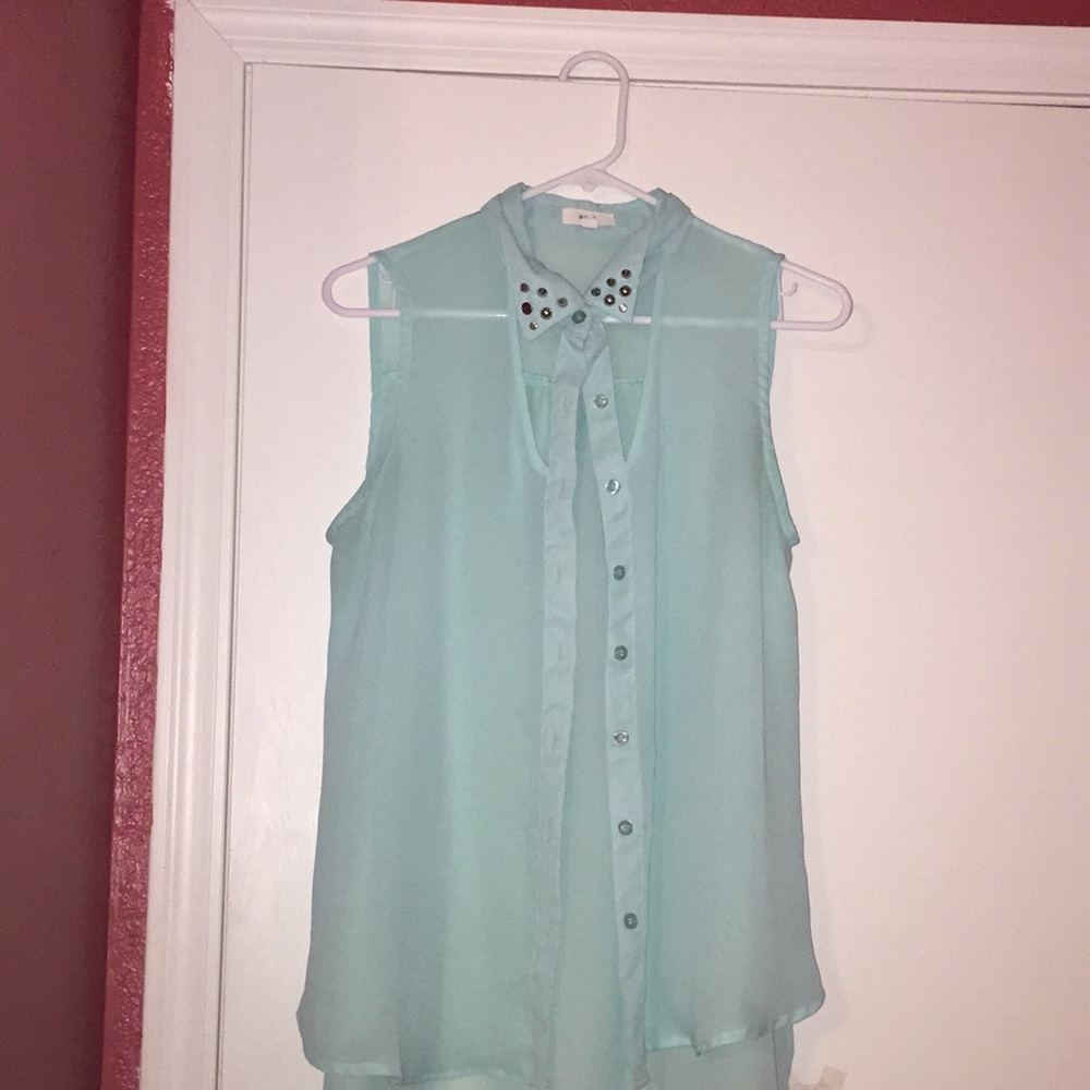 Blue button up